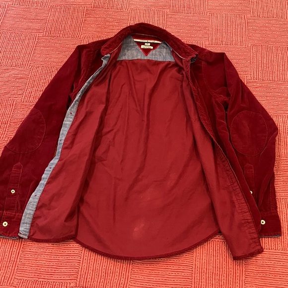 Tommy Hilfiger men’s size XS burgundy red Corduroy Shirt - Picture 7 of 15